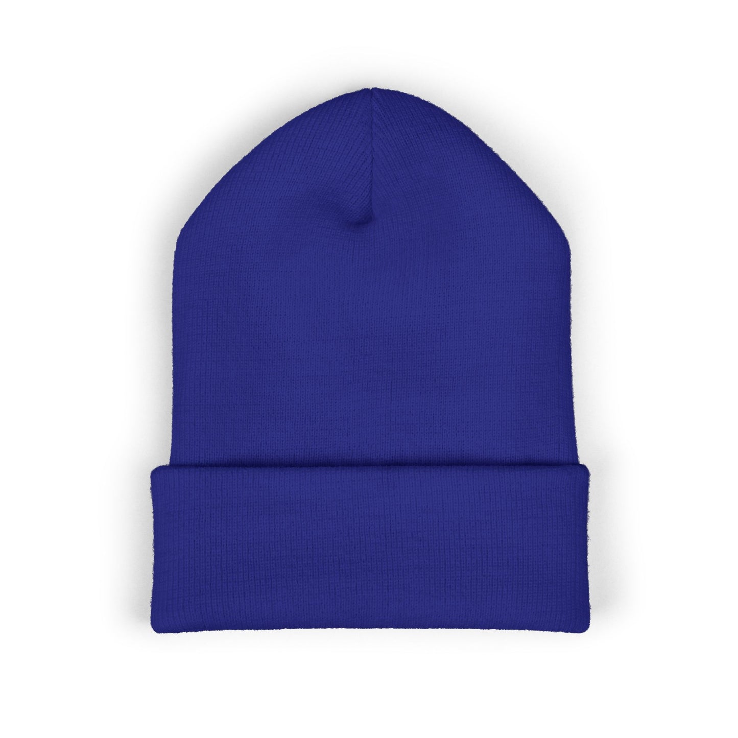 Embroidered 'FB' Cuffed Beanie - Classic Knit Winter Hat