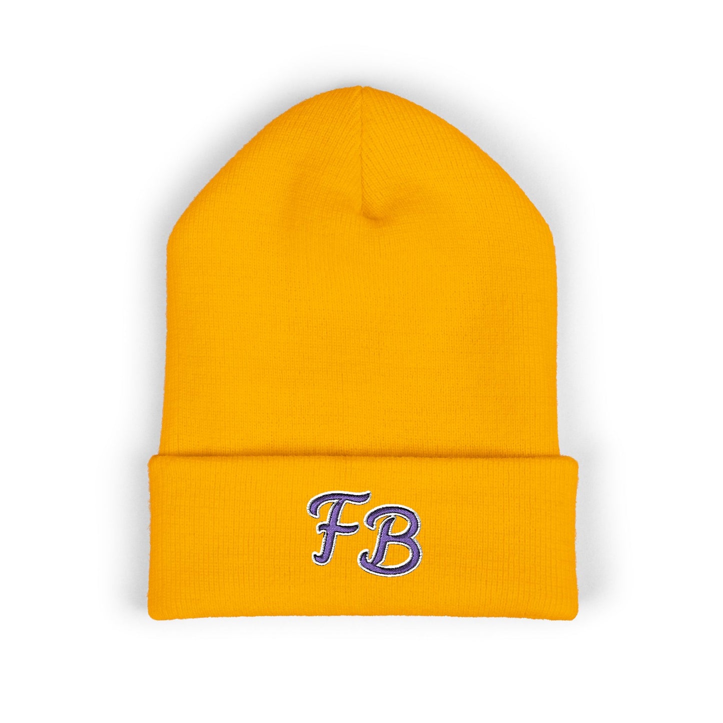 Copy of Copy of Embroidered 'FB' Cuffed Beanie - Classic Knit Winter Hat