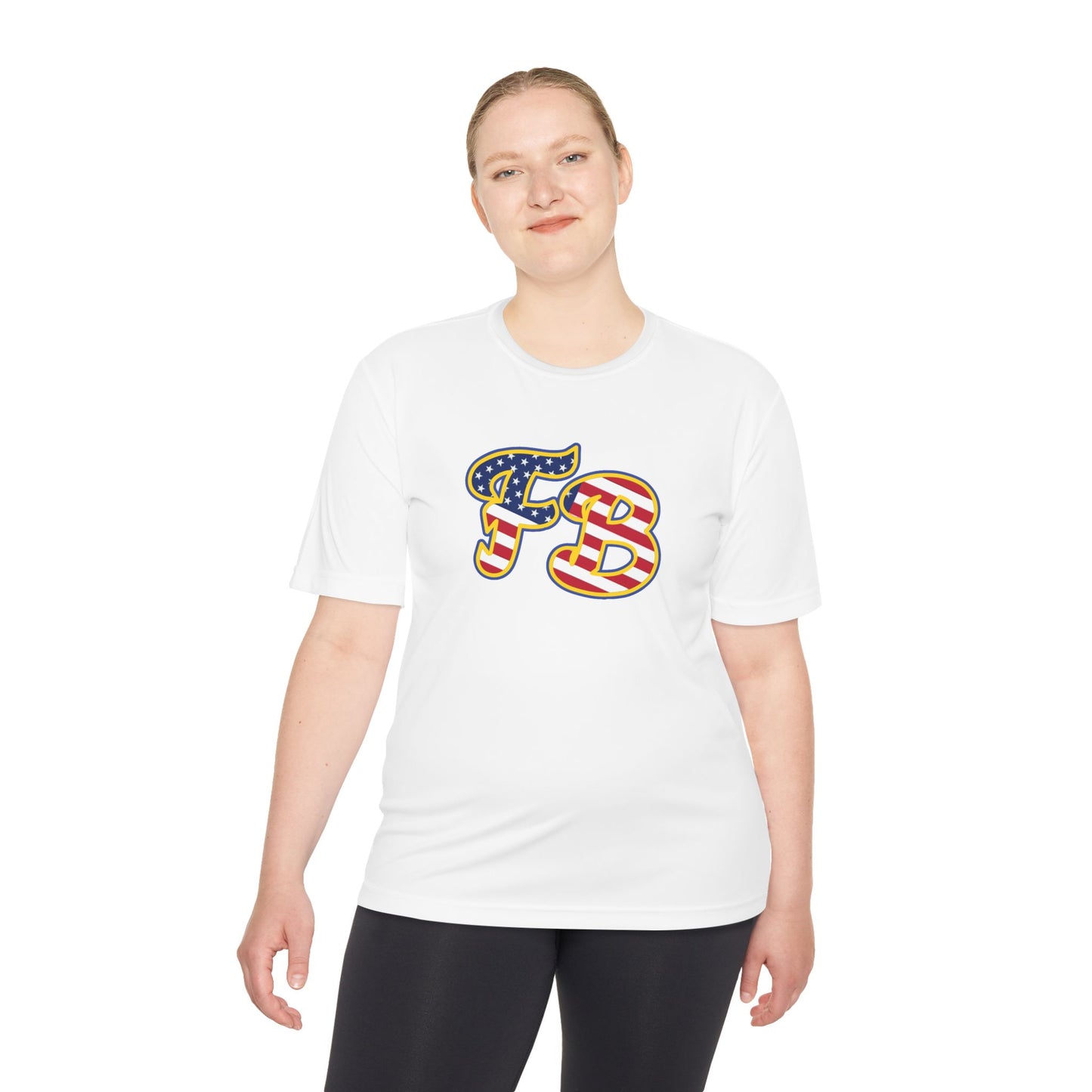 Patriotic 'FB' Tee — American Flag Graphic Front & “Iron Sharpens Iron” Back